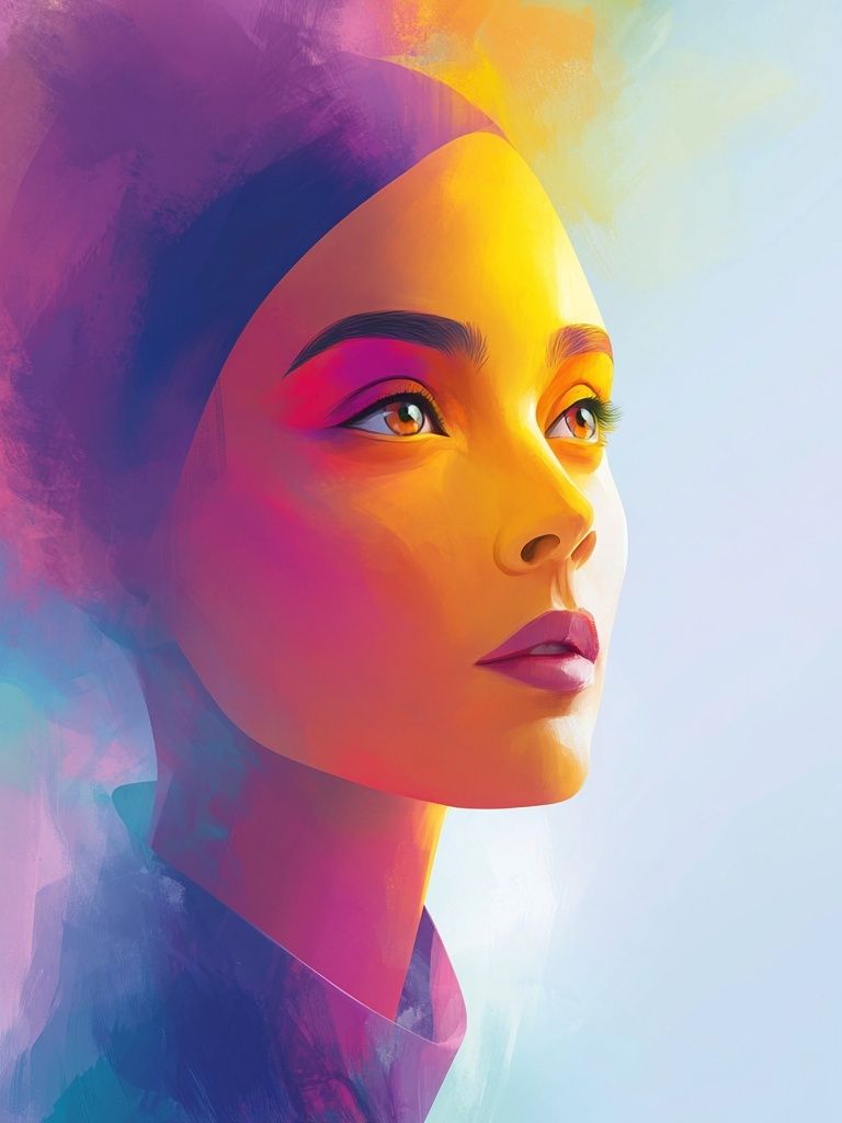 Dreamlight Portrait Illustration Poster. poster detail