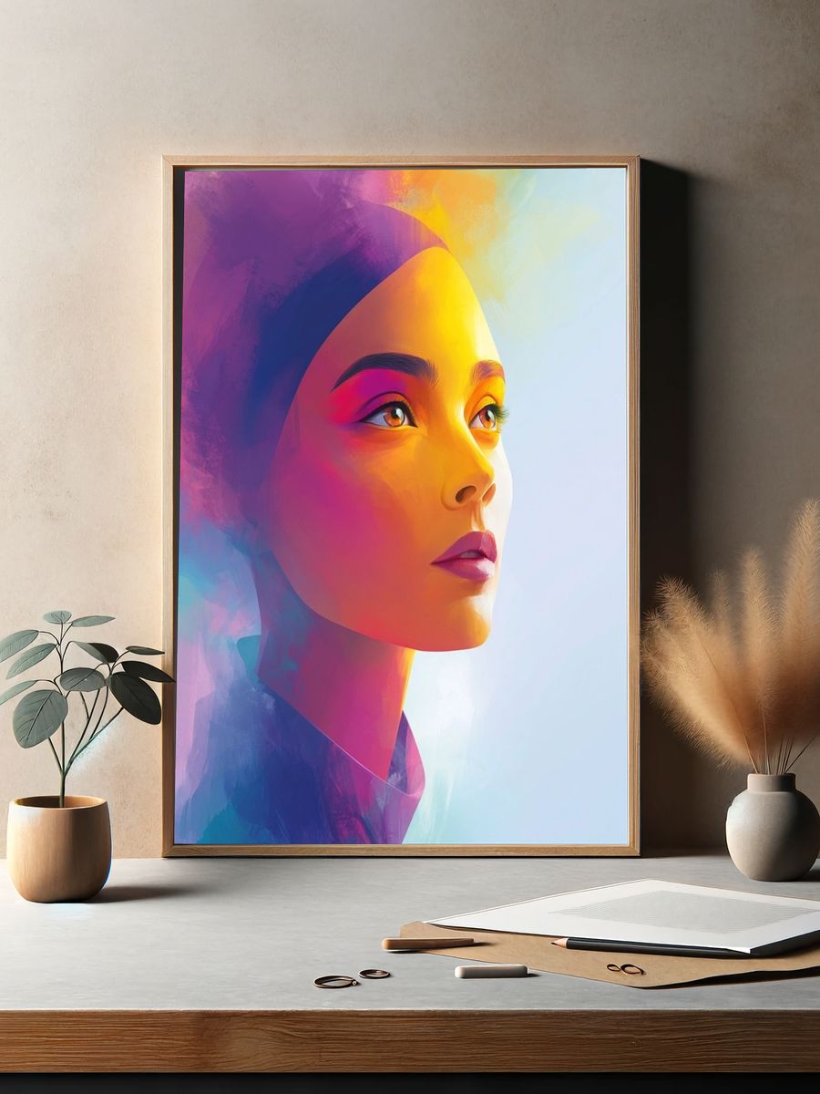 Dreamlight Portrait Illustration Poster. — room view 2