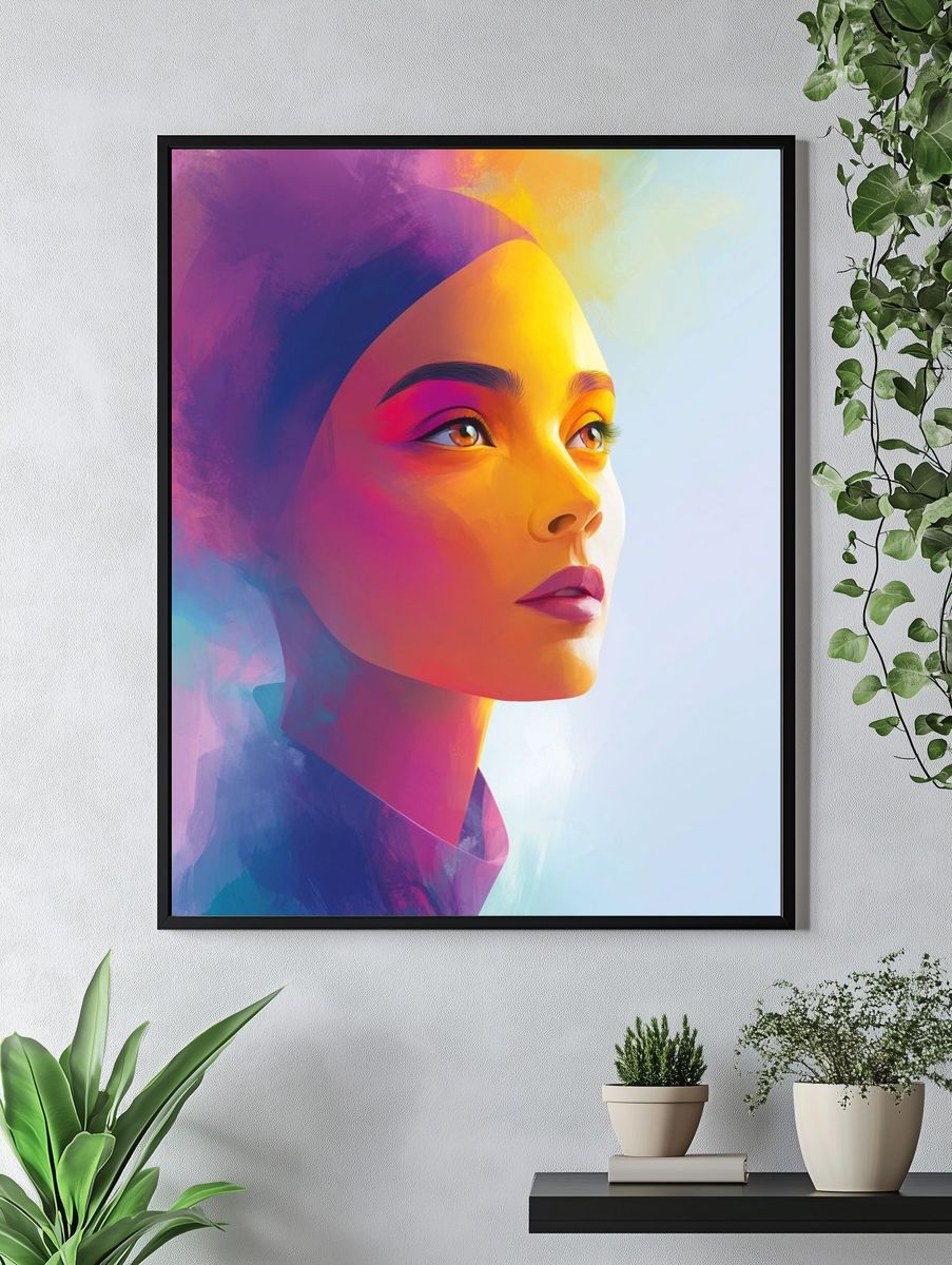 Dreamlight Portrait Illustration Poster. — room view 4