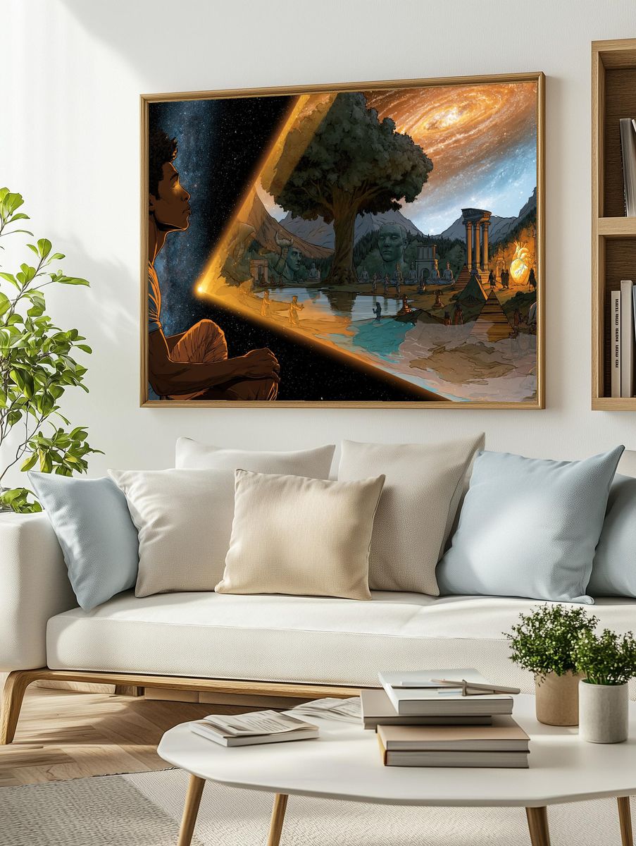 Cosmic Meditation Illustration Poster. — room view 2