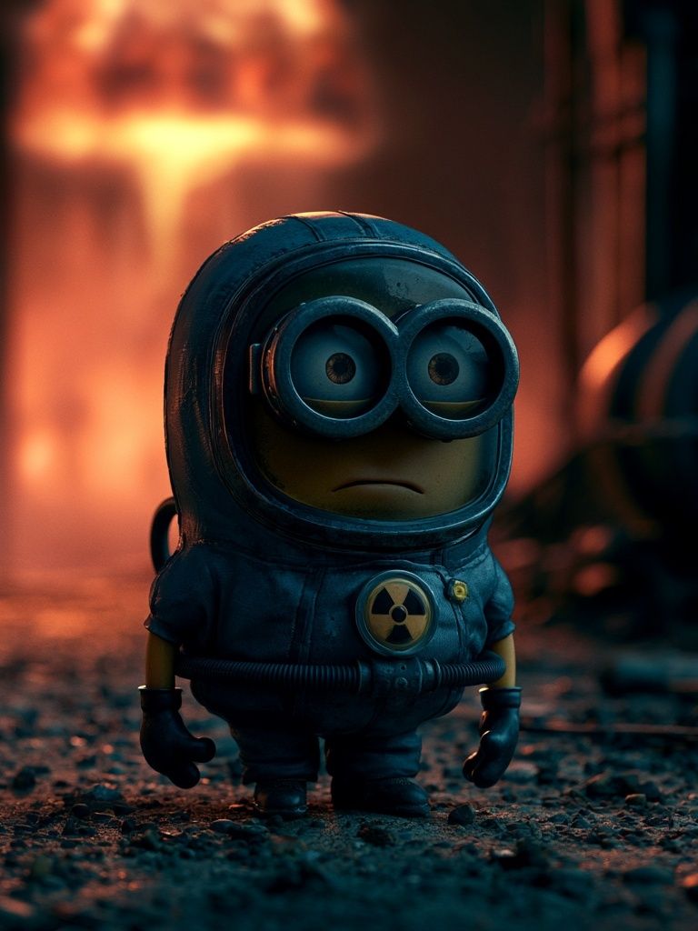 Minion in Hazmat Suit Poster. poster detail