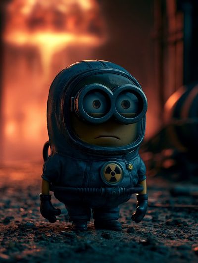 Minion in Hazmat Suit Poster. poster