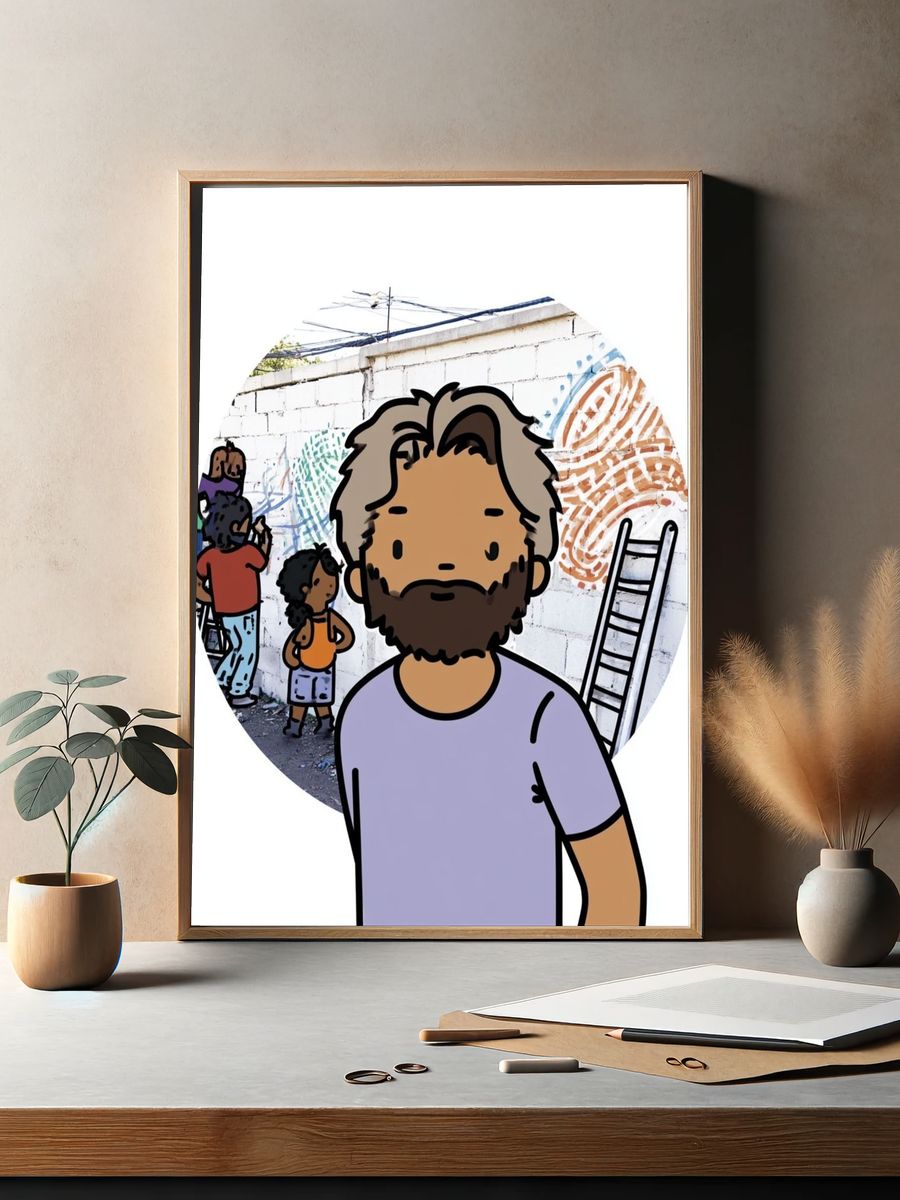 Street Art Portrait Poster. — room view 2