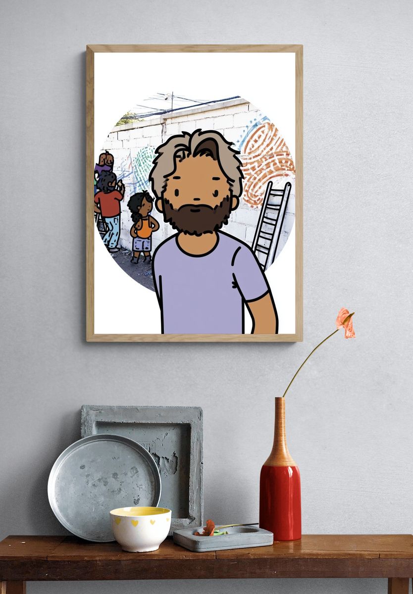 Street Art Portrait Poster. — room view 3