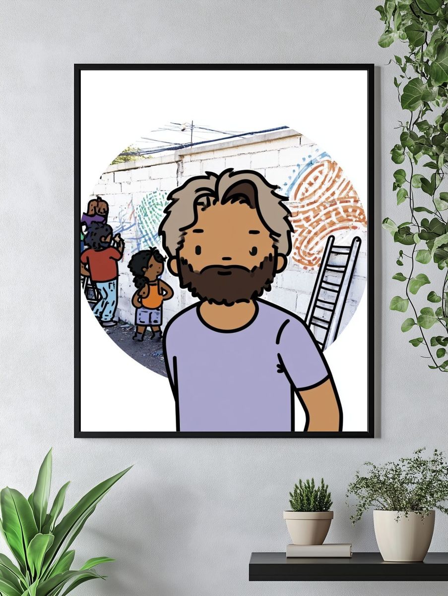 Street Art Portrait Poster. — room view 4