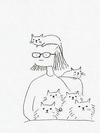 Cat Lover Line Art Poster. poster — illustration art
