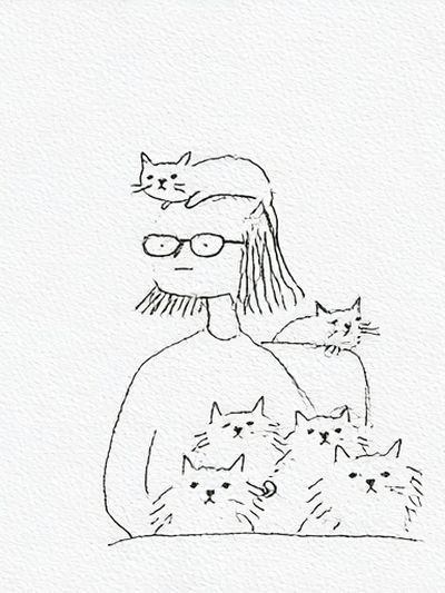 Cat Lover Line Art Poster. poster