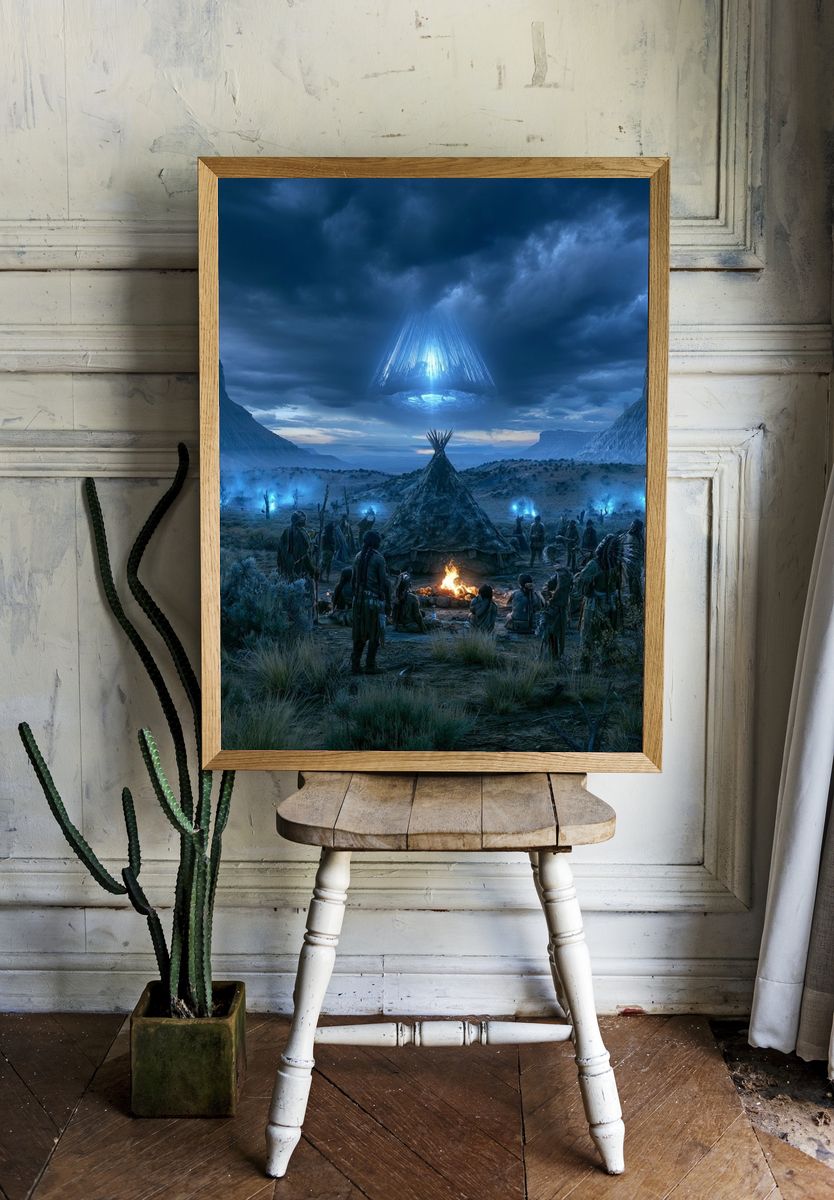 Alien Desert Ritual Sci-Fi Poster. — room view 1