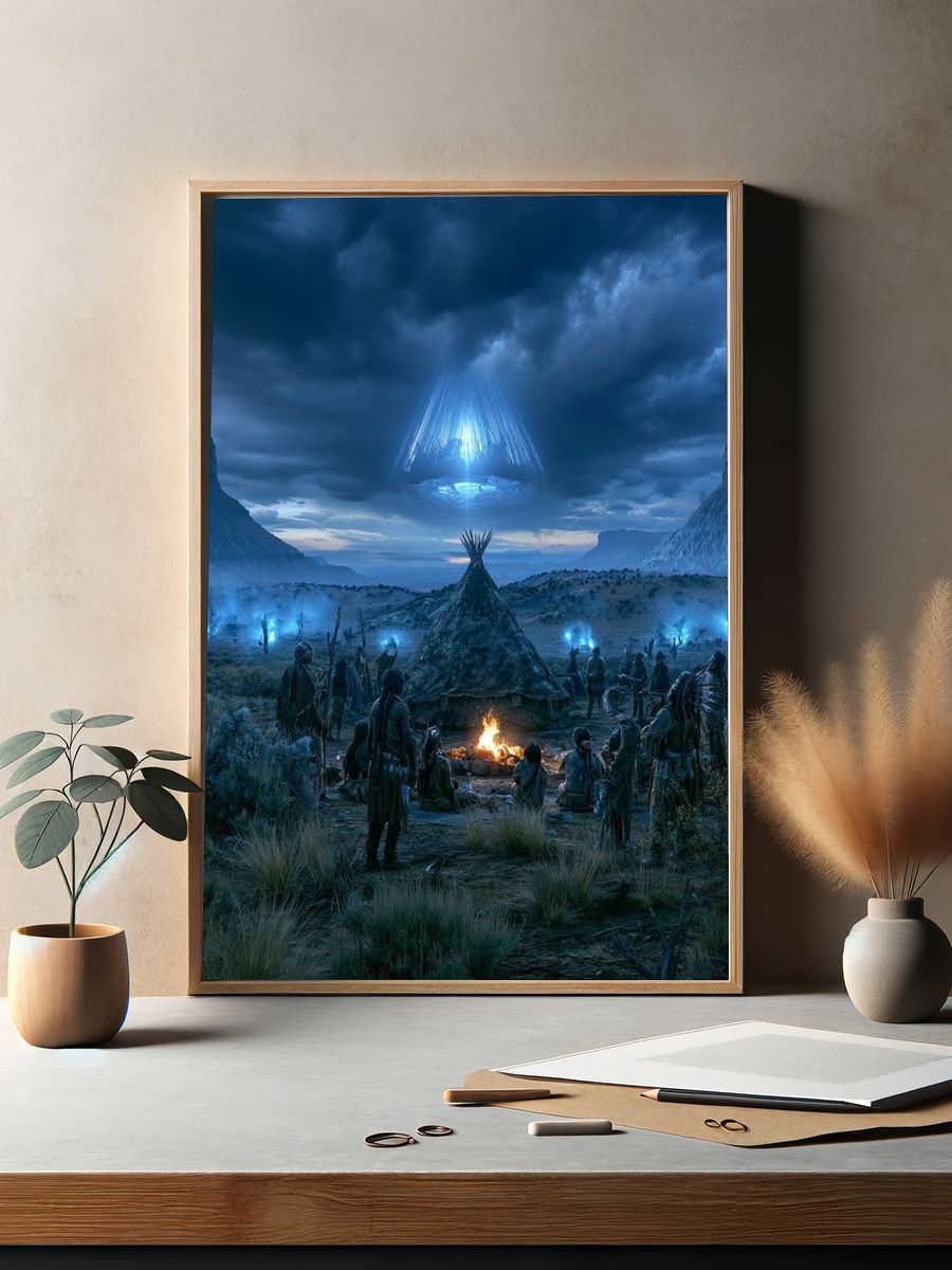 Alien Desert Ritual Sci-Fi Poster. — room view 2