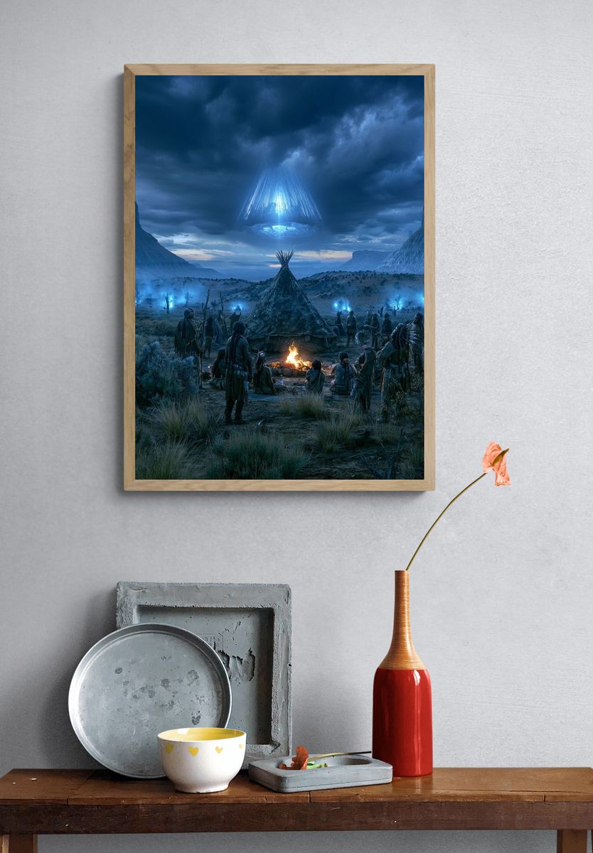 Alien Desert Ritual Sci-Fi Poster. — room view 3