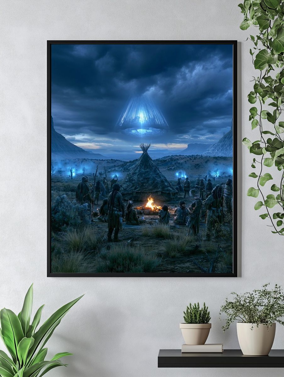 Alien Desert Ritual Sci-Fi Poster. — room view 4