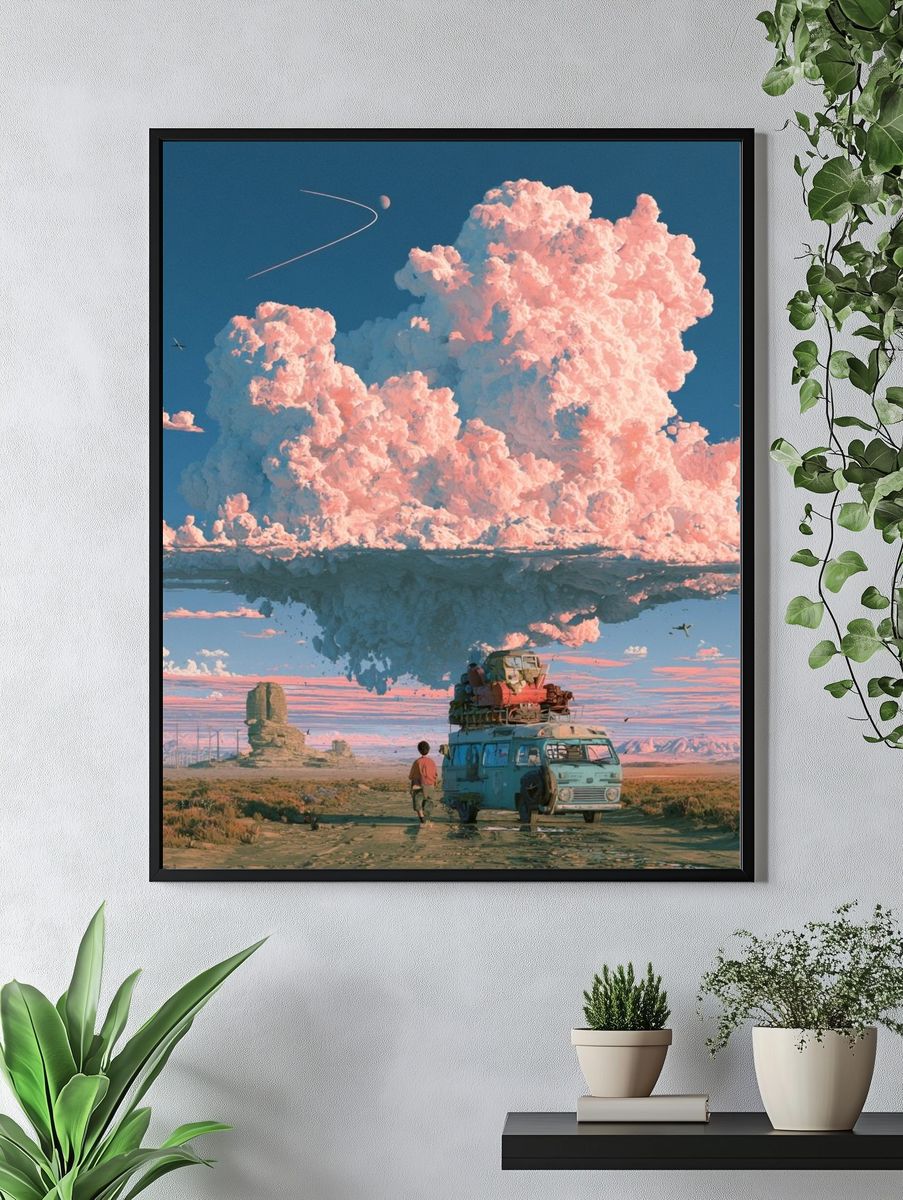 Surreal Desert Cloudscape Poster. — room view 4