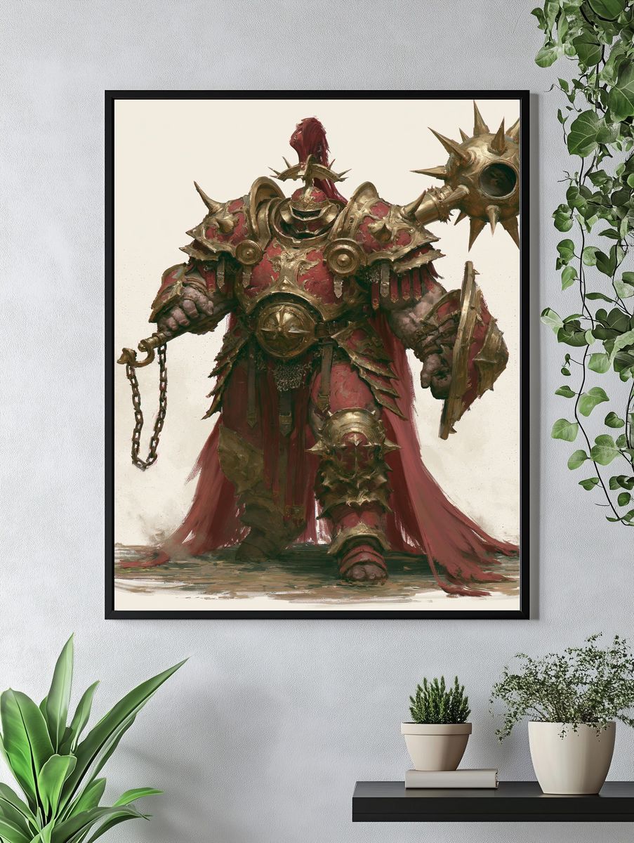Armored Warlord Fantasy Print. — room view 4