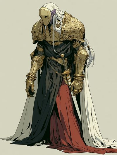 Armored Fantasy Warrior Illustration Poster.