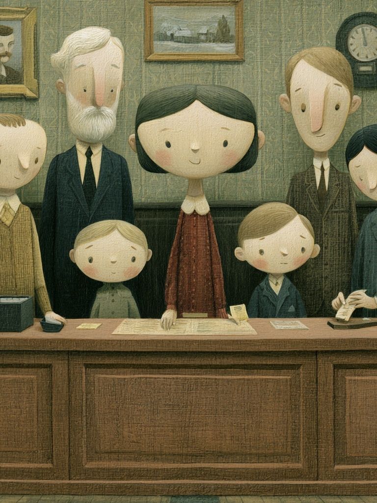 Family Portrait Illustration Poster. poster — illustration art