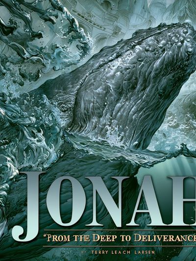 Jonah Whale Illustration Poster. poster print