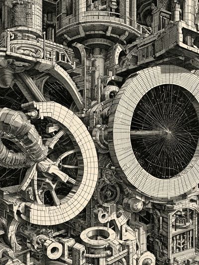 Mechanical Orbit — Illustration Print.
