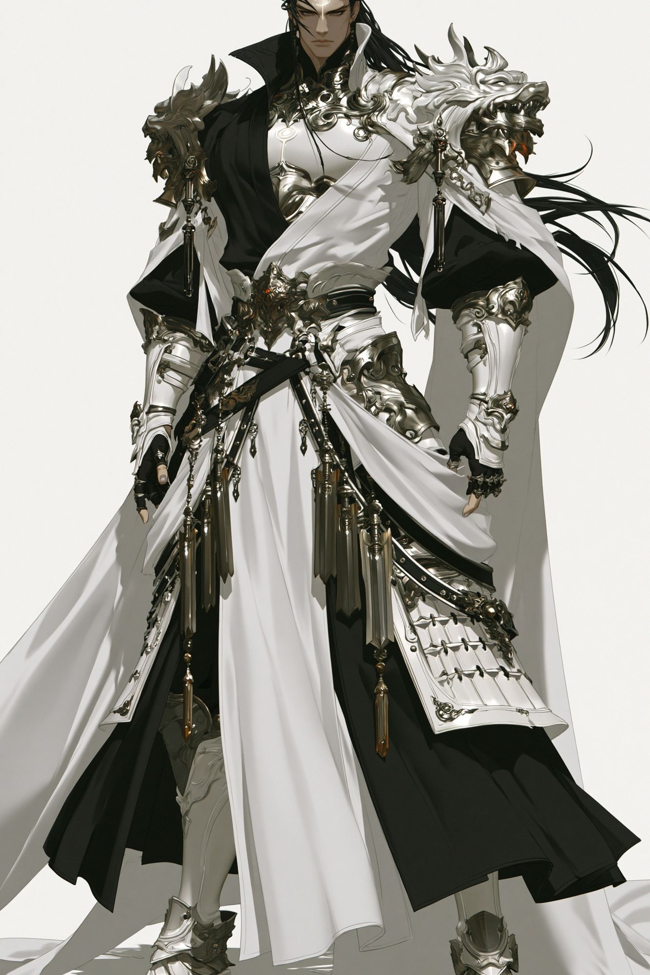 Armored Fantasy Warrior Illustration Poster. poster — illustration art