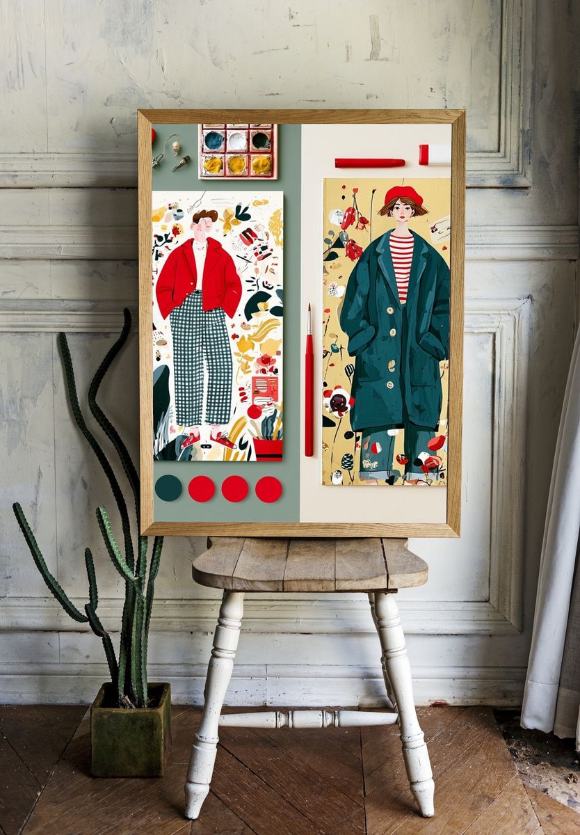 Fashion Illustration Poster. — room view 1