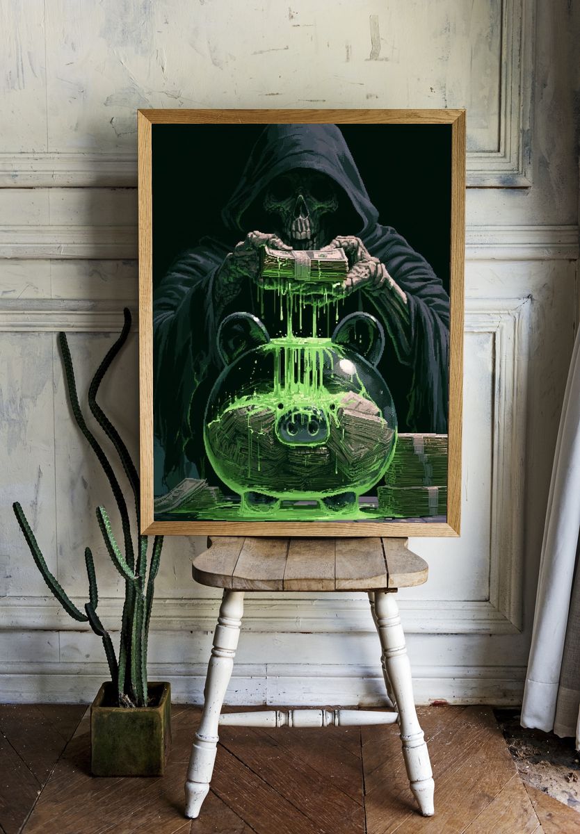 Grim Reaper Cash Flow Poster. room preview