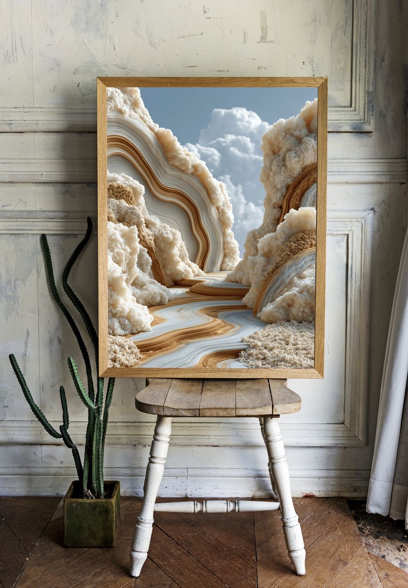 Cloud Canyon Abstract Print. — room view 1