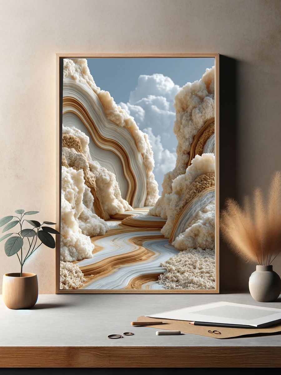 Cloud Canyon Abstract Print. — room view 2