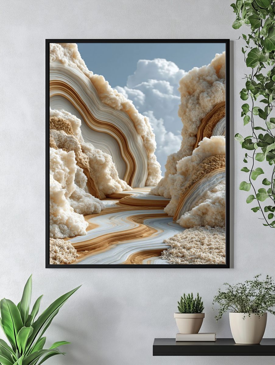 Cloud Canyon Abstract Print. — room view 4