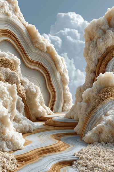 Cloud Canyon Abstract Print. poster