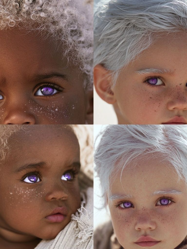 Purple-Eyed Children Portrait Poster. poster detail