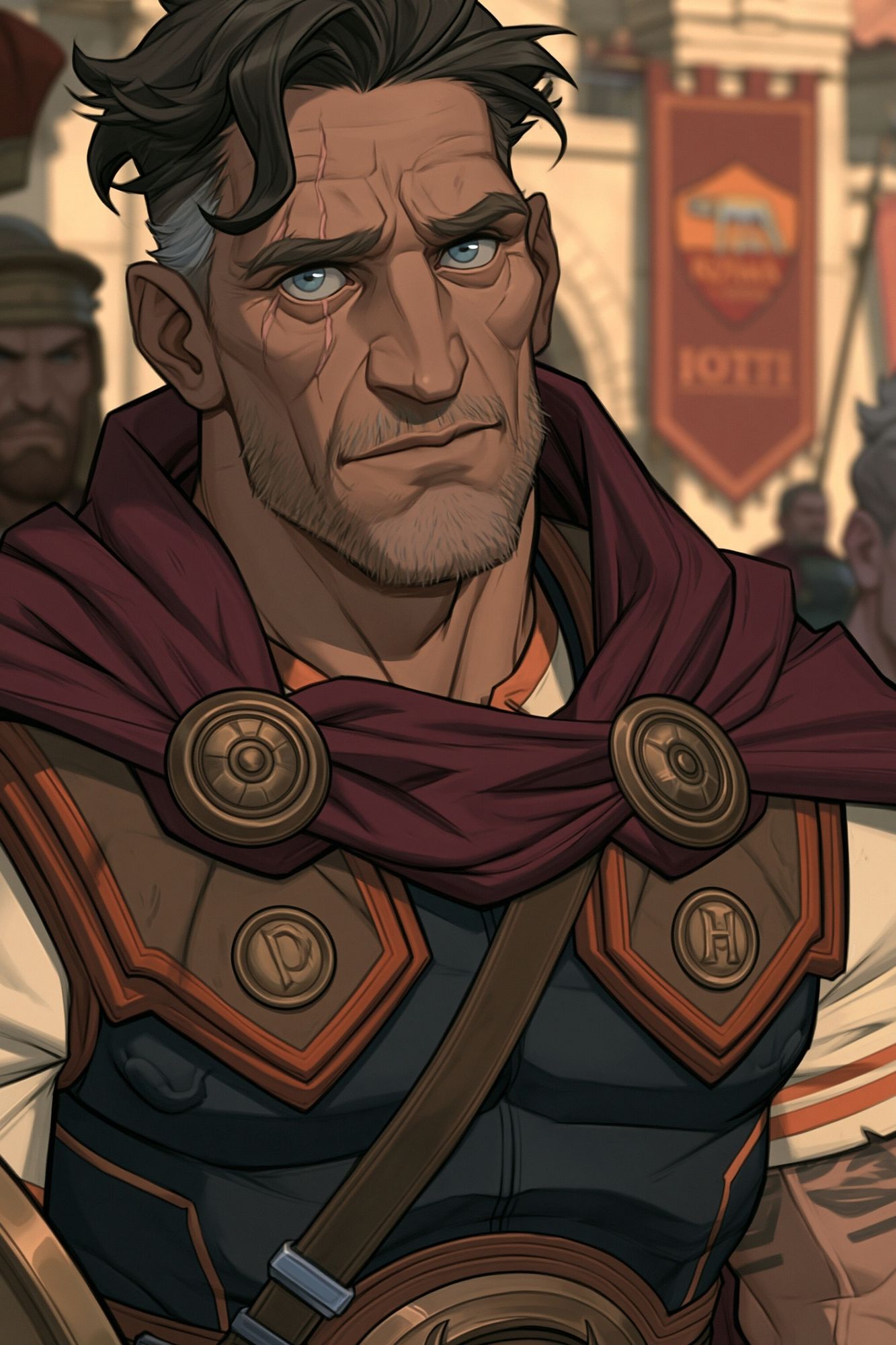 Fantasy Warrior Portrait Print. poster detail