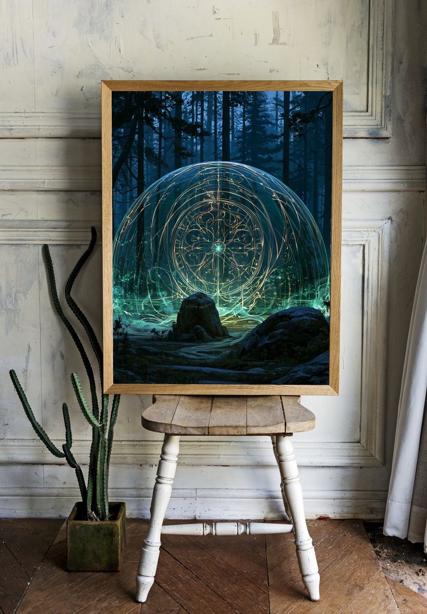 Enchanted Forest Orb Print. room preview