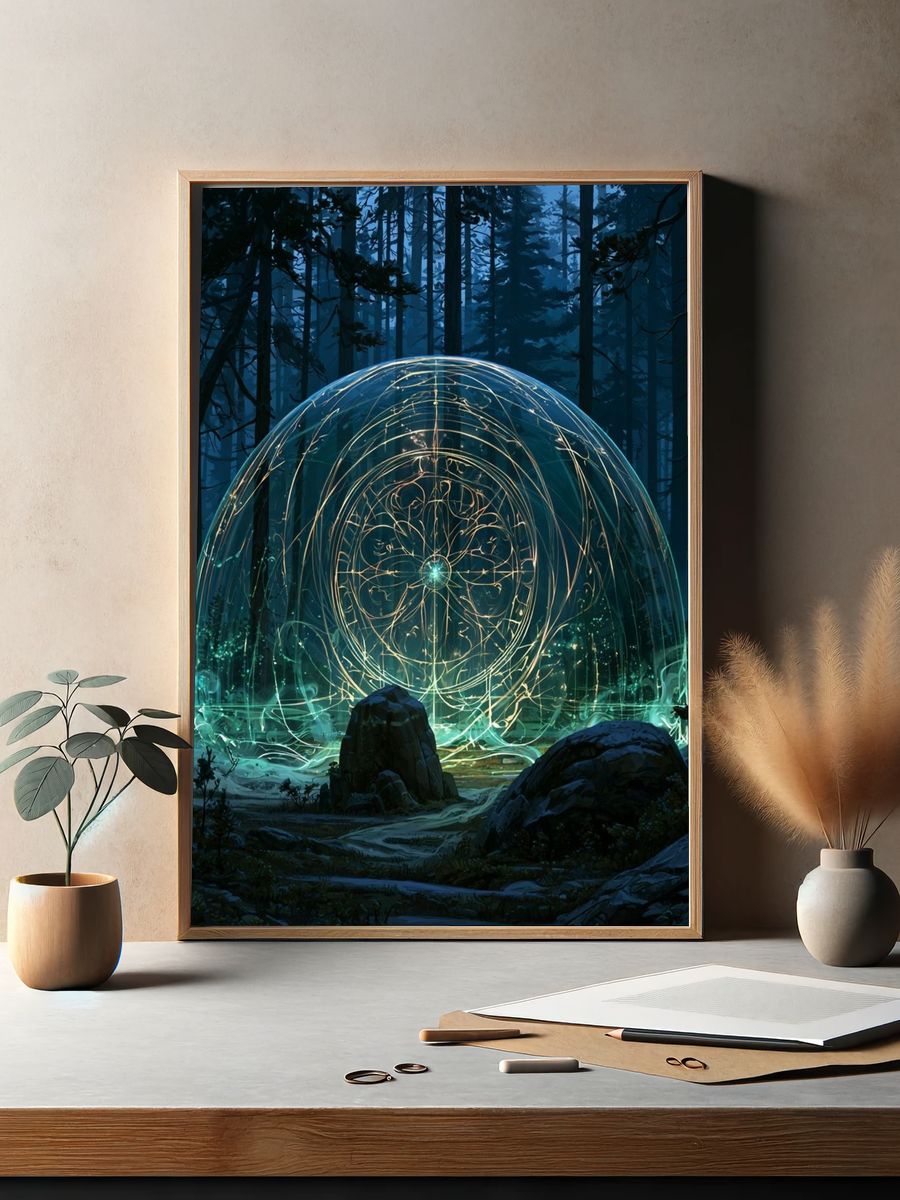 Enchanted Forest Orb Print. — room view 2