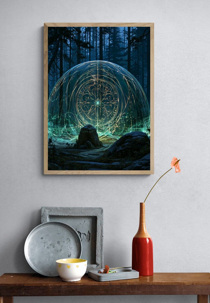 Enchanted Forest Orb Print. — room view 3