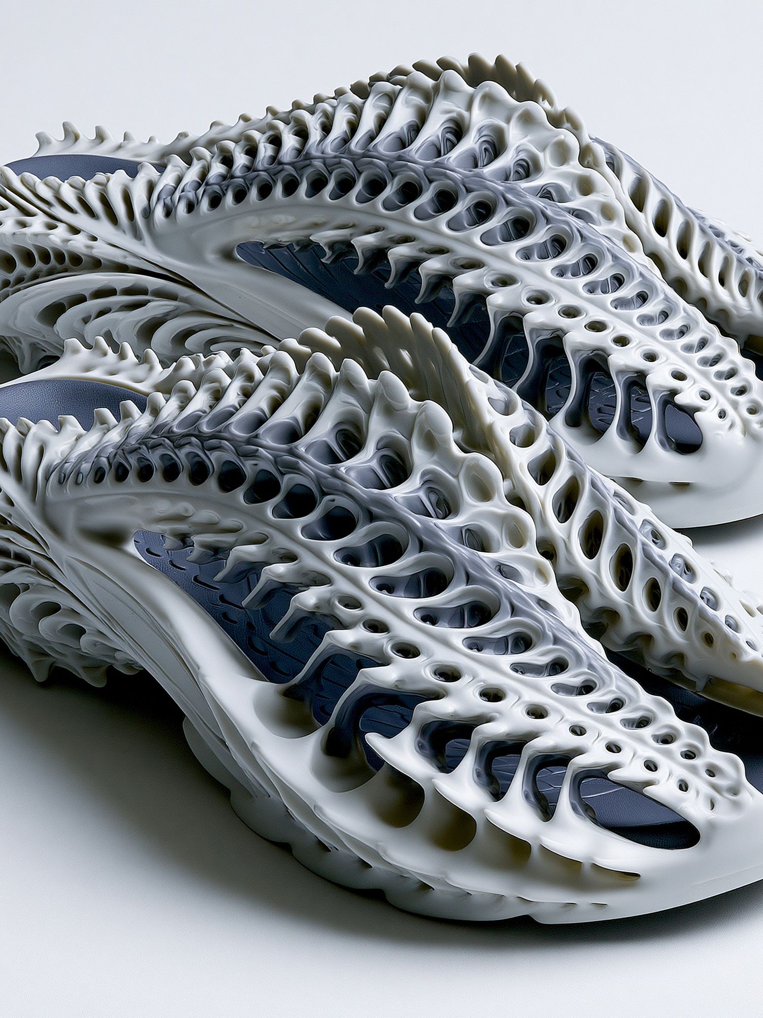 Futuristic Sculptural Sneakers Print. poster — illustration art