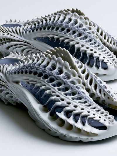 Futuristic Sculptural Sneakers Print. poster