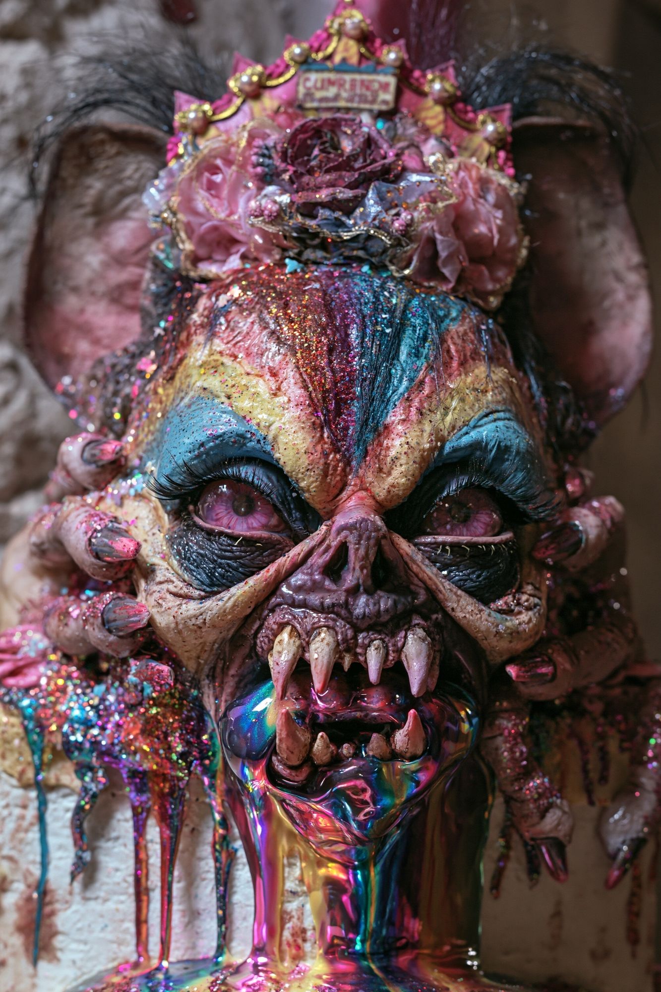 Glam Skull Horror Print. poster detail