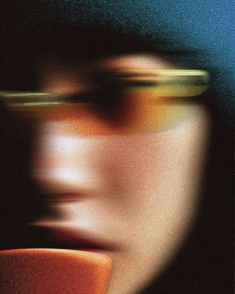 Blurred Portrait Digital Art Print. poster detail