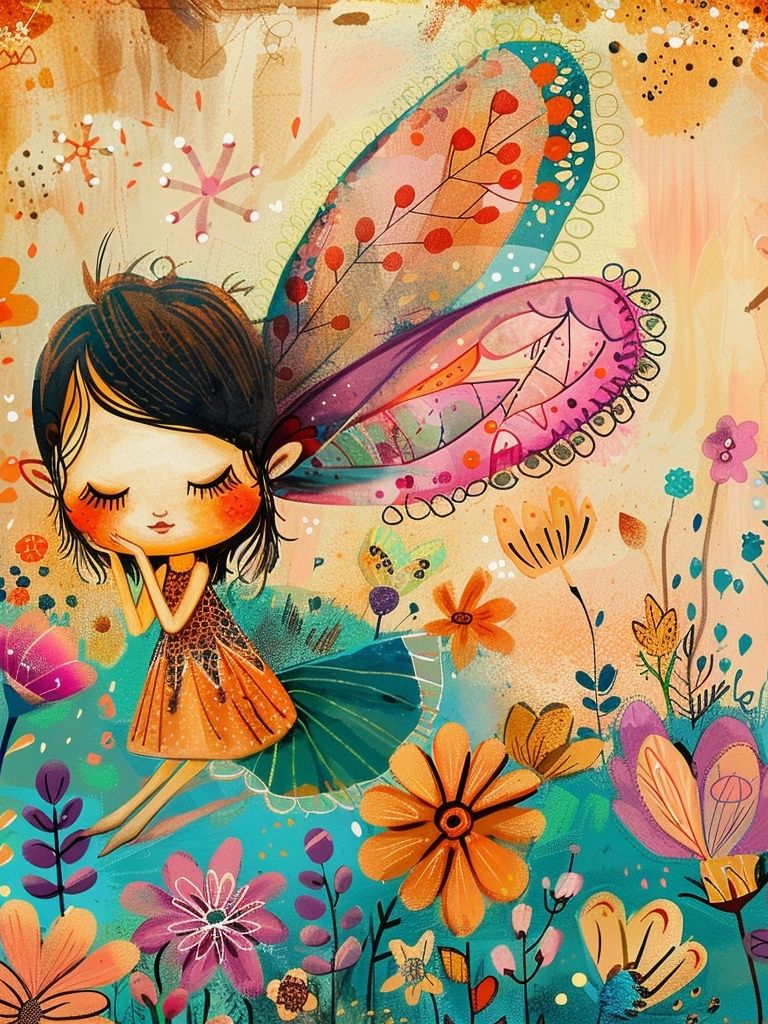 Fairy Garden Digital Art Print. poster detail