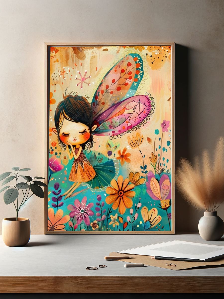 Fairy Garden Digital Art Print. — room view 2