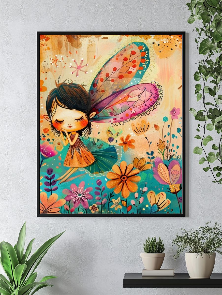 Fairy Garden Digital Art Print. — room view 4