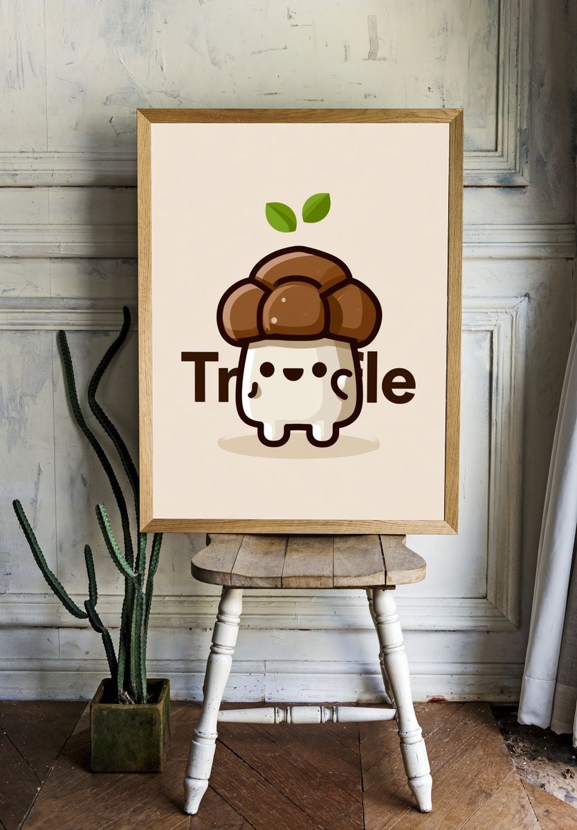 Truffle Mushroom Illustration Poster. room preview
