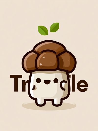 Truffle Mushroom Illustration Poster. poster