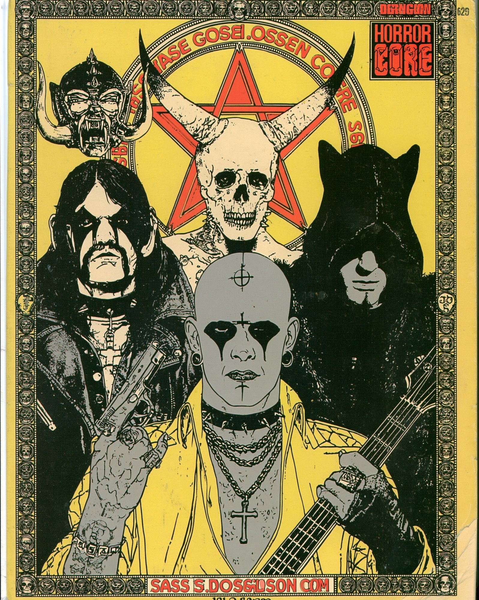 Horror Core Band Illustration Poster. poster — illustration art