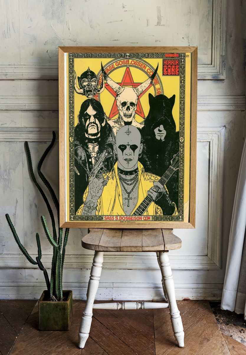 Horror Core Band Illustration Poster. room preview