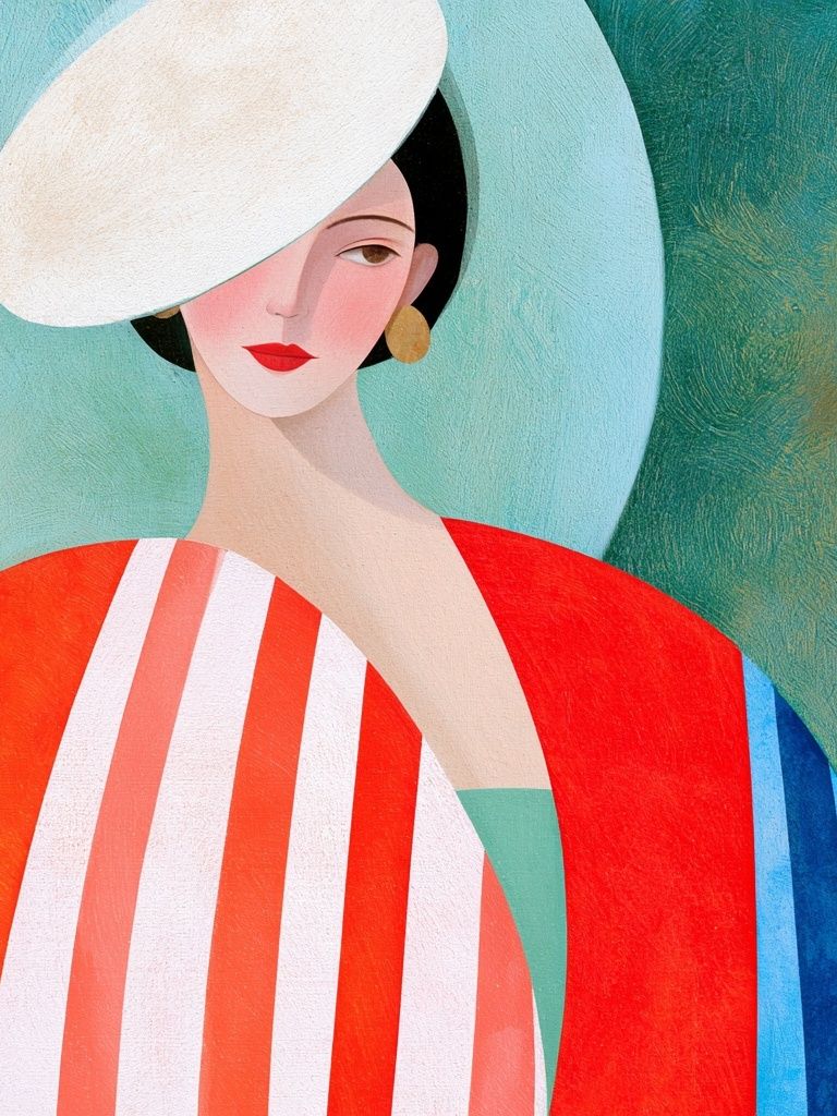 Elegant Woman Portrait Illustration Poster. poster — illustration art