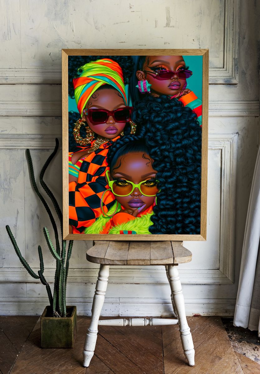Bold Fashion Portrait Poster. — room view 1