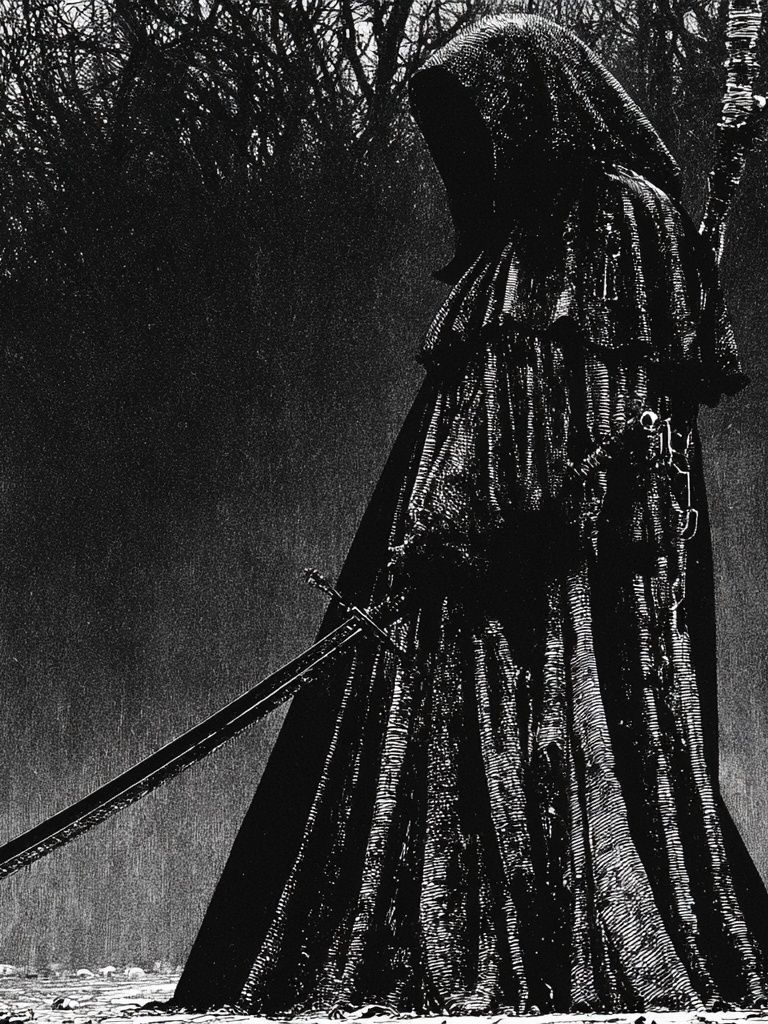 Grim Reaper Gothic Print. poster — illustration art
