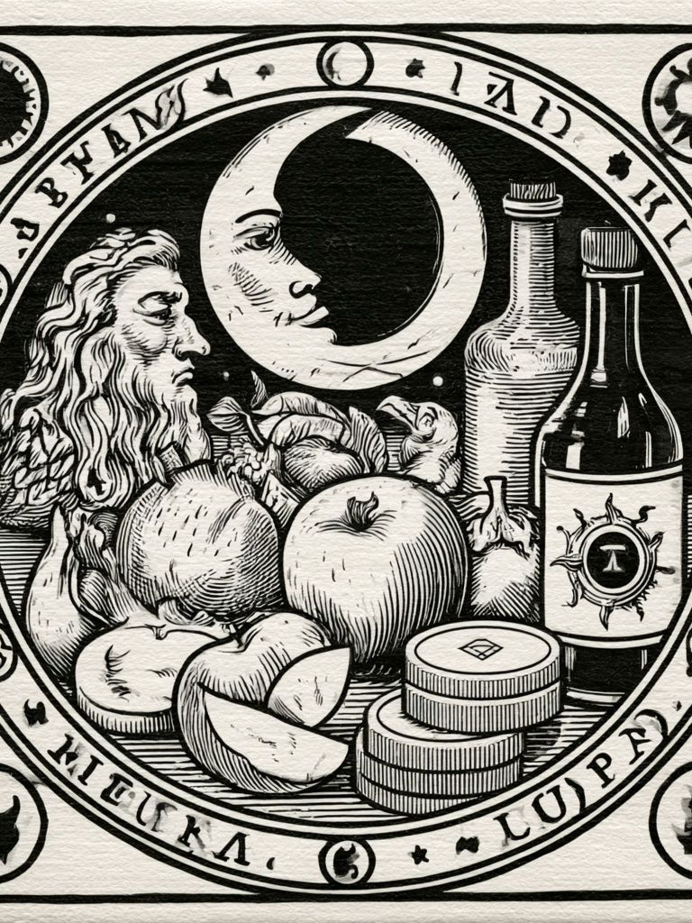 Alchemical Still Life Illustration Poster. poster detail