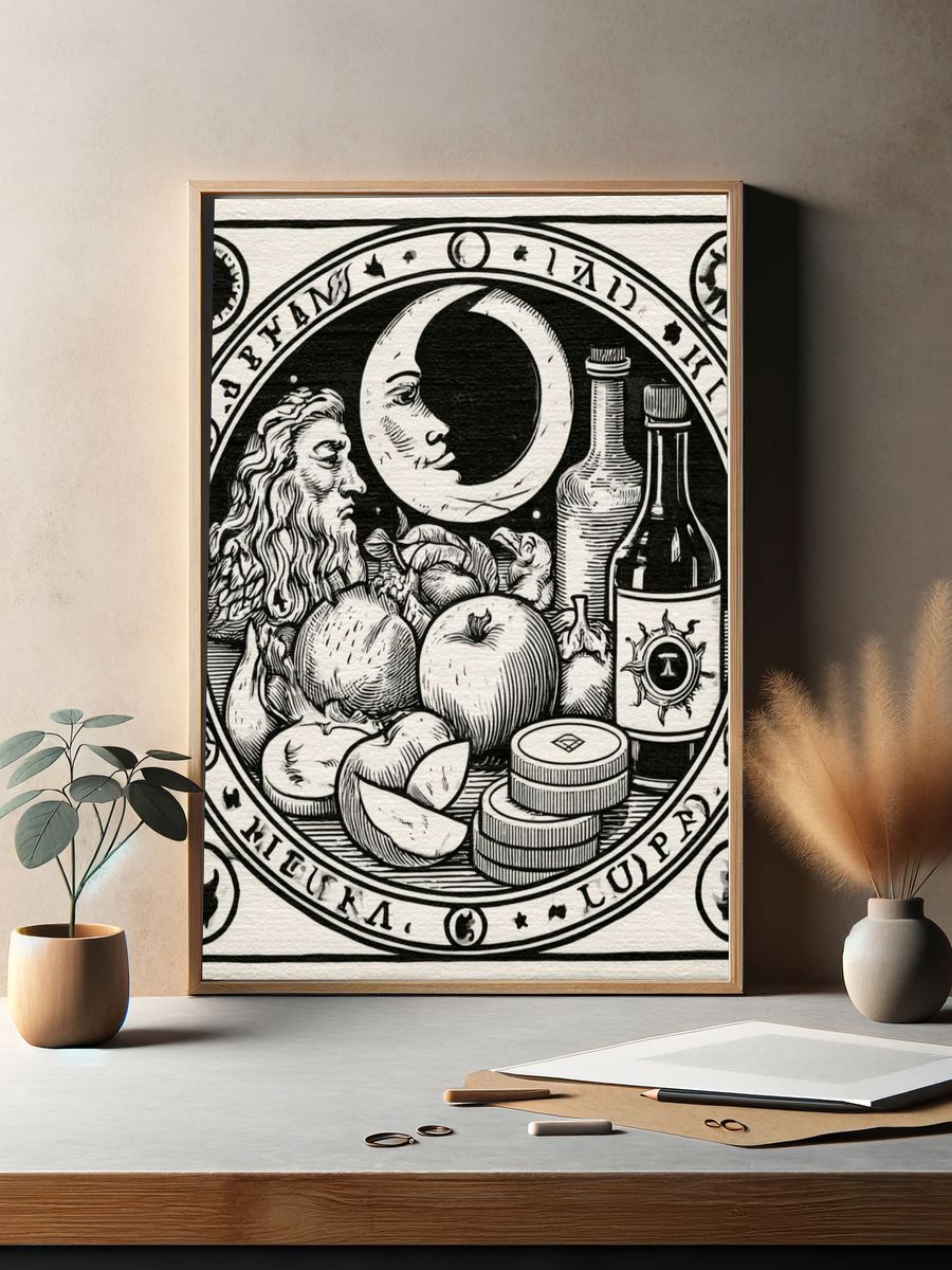 Alchemical Still Life Illustration Poster. — room view 2