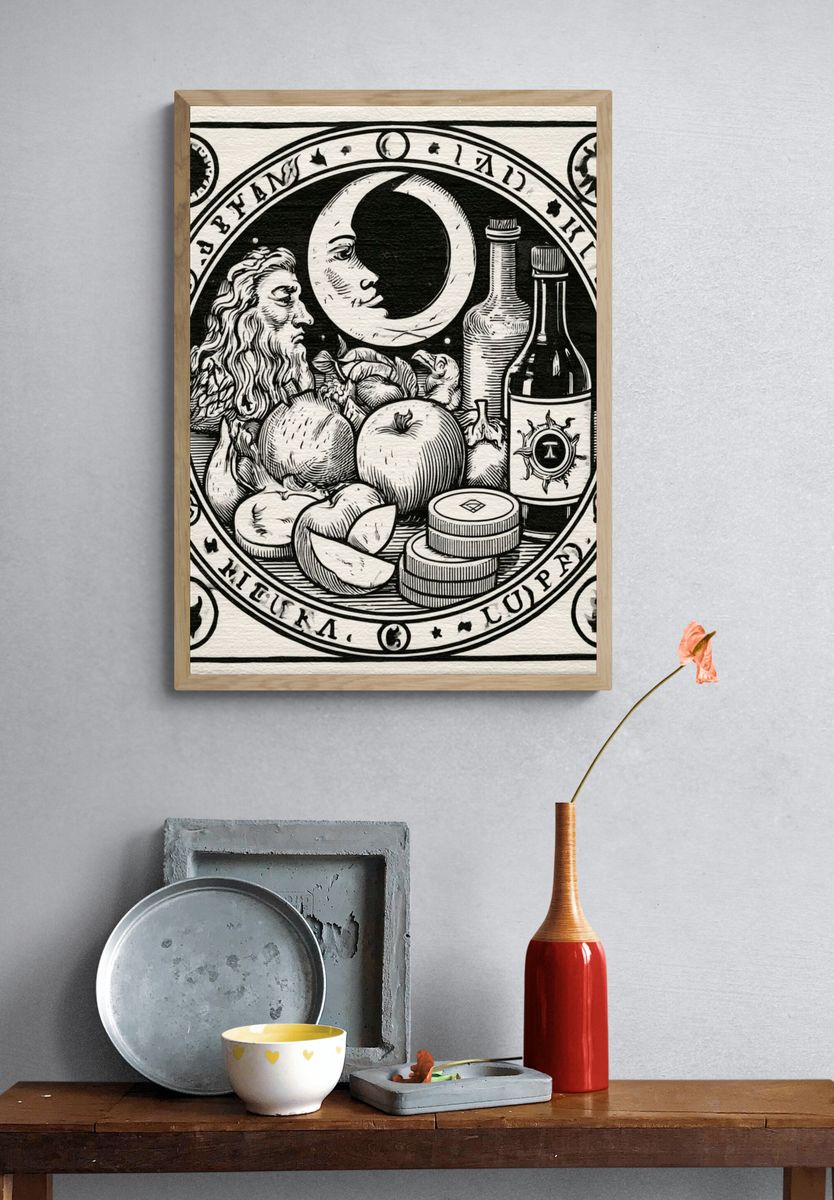 Alchemical Still Life Illustration Poster. — room view 3